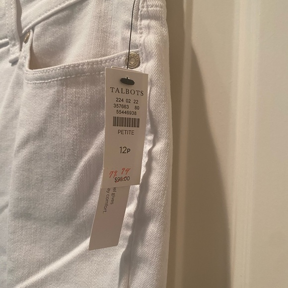 NWT Talbots White Capris Jean - Picture 6 of 12